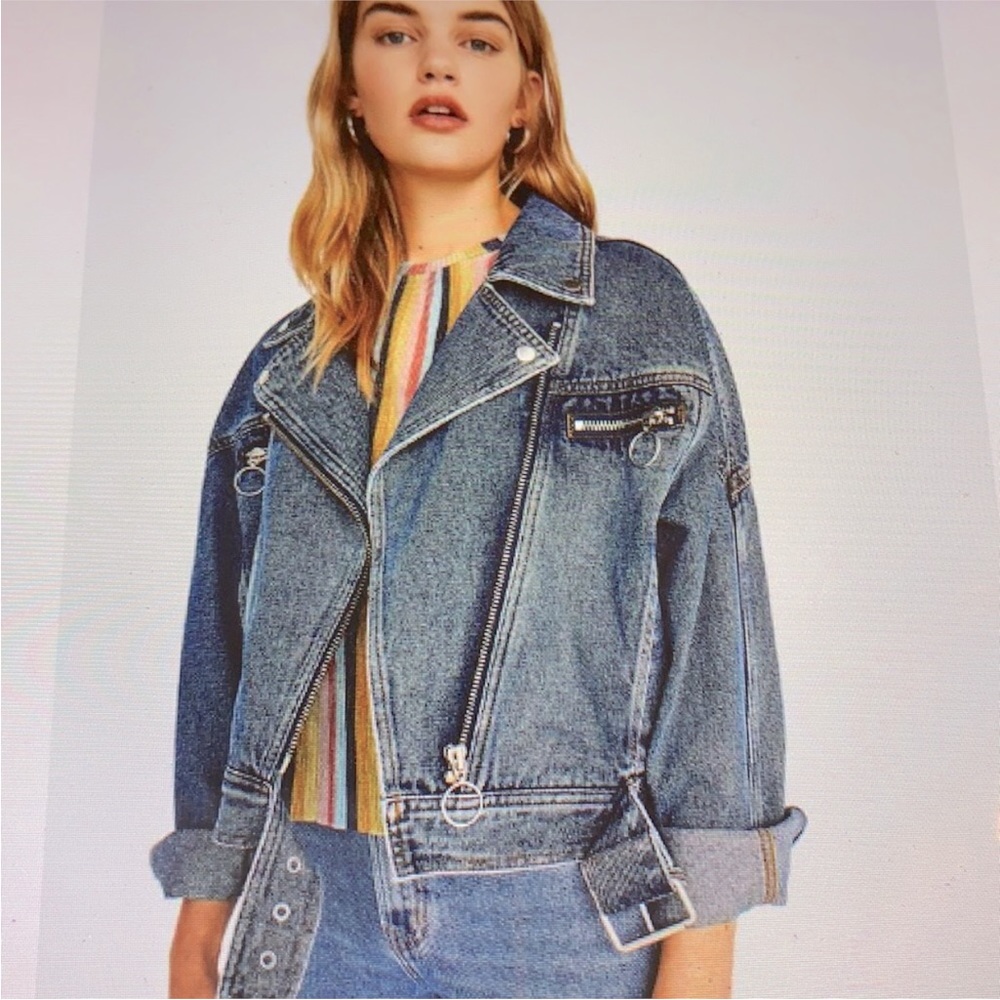 Moto denim jacket 🛍🛍